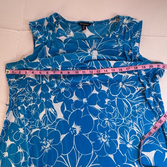 George Blue Floral Sleeveless Shift Dress XL (16–18) - Picture 9 of 13